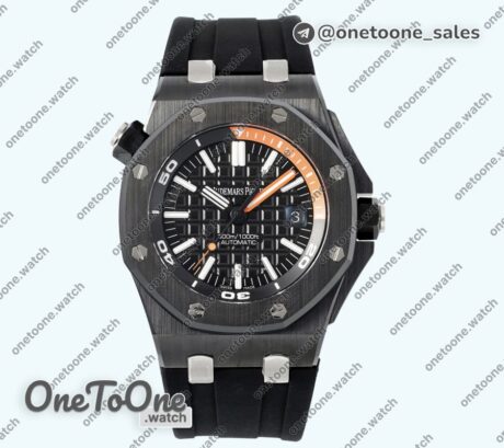 Реплика часов Audemars Piguet Royal Oak Offshore Diver 15707 Black Ceramic Top-tier Копия один в один