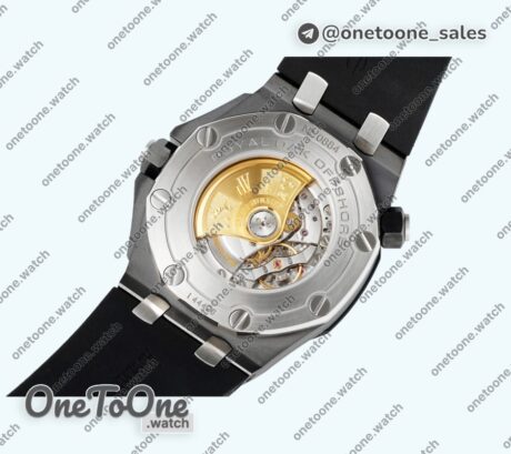 Реплика часов Audemars Piguet Royal Oak Offshore Diver 15707 Black Ceramic Top-tier Копия один в один