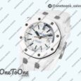 Реплика часов Audemars Piguet Royal Oak Offshore Diver 15707 White Ceramic Top-tier Копия один в один