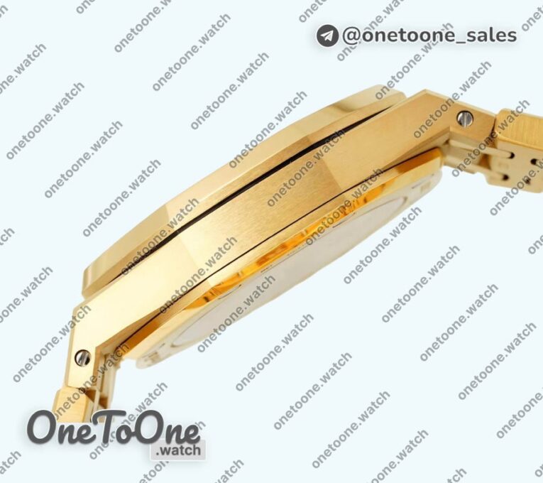 Реплика часов Audemars Piguet Royal Oak 37mm 15450 Yellow gold Case White Dial Bracelet