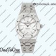 Реплика часов Audemars Piguet Royal Oak 37mm 15450 Stainless steel Case White Dial Bracelet