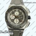 Реплика часов Audemars Piguet Royal Oak Offshore 44mm Stainless steel Ceramic Bezel Top-tier Копия один в один Gray Dial on Rubber Strap