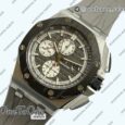 Реплика часов Audemars Piguet Royal Oak Offshore 44mm Stainless steel Ceramic Bezel Top-tier Копия один в один Gray Dial on Rubber Strap
