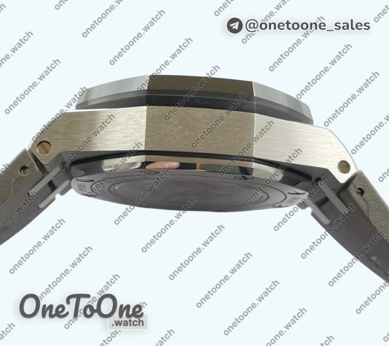 Реплика часов Audemars Piguet Royal Oak Offshore 44mm Stainless steel Ceramic Bezel Top-tier Копия один в один Gray Dial on Rubber Strap