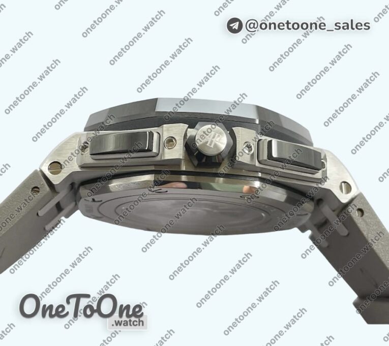 Реплика часов Audemars Piguet Royal Oak Offshore 44mm Stainless steel Ceramic Bezel Top-tier Копия один в один Gray Dial on Rubber Strap