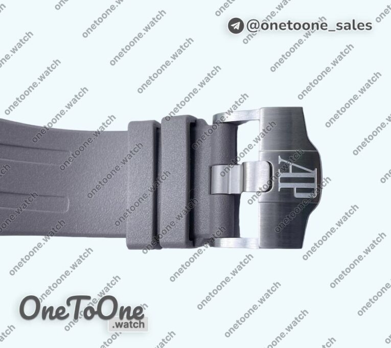 Реплика часов Audemars Piguet Royal Oak Offshore 44mm Stainless steel Ceramic Bezel Top-tier Копия один в один Gray Dial on Rubber Strap