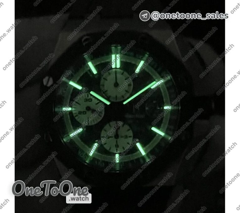 Реплика часов Audemars Piguet Royal Oak Offshore 44mm Stainless steel Ceramic Bezel Top-tier Копия один в один Gray Dial on Rubber Strap