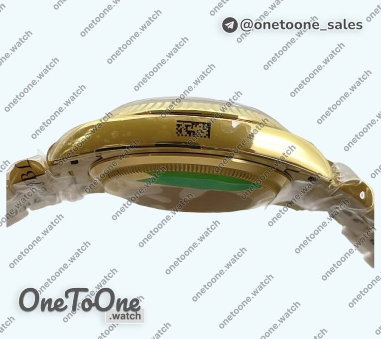 Реплика часов Rolex DayDate 36mm Pres Yellow gold Case Black Dial Bracelet