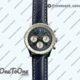 Реплика часов Breitling Navitimer Chronograph Stainless steel Blue Dial Leather Strap BLS V2 Mod