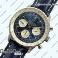 Реплика часов Breitling Navitimer Chronograph Stainless steel Blue Dial Leather Strap BLS V2 Mod