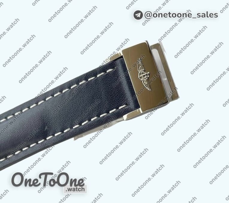 Реплика часов Breitling Navitimer Chronograph Stainless steel Blue Dial Leather Strap BLS V2 Mod