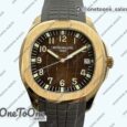 Реплика часов Patek Philippe Aquanaut 5167R Rose gold Top-tier Копия один в один Brown Dial on Brown Rubber Strap 3KF V3