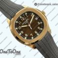 Реплика часов Patek Philippe Aquanaut 5167R Rose gold Top-tier Копия один в один Brown Dial on Brown Rubber Strap 3KF V3