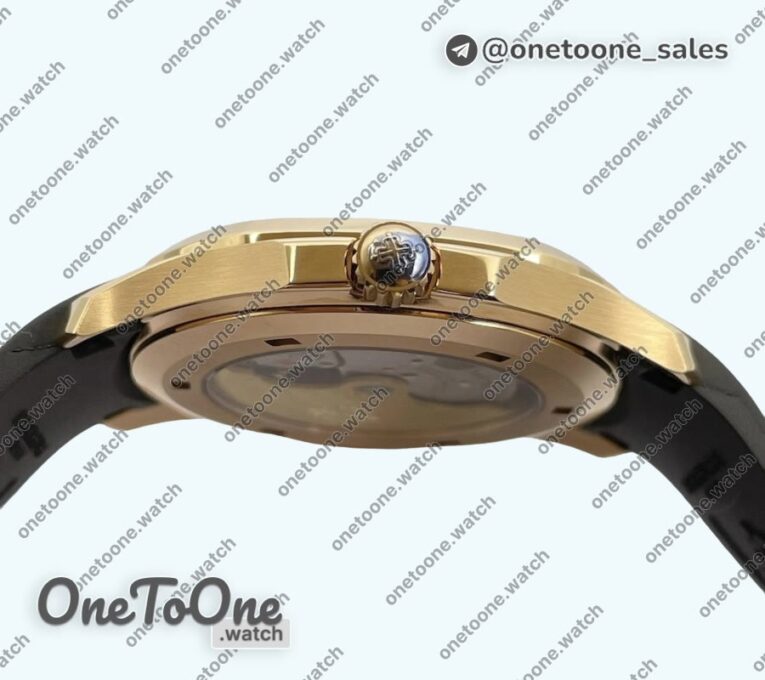 Реплика часов Patek Philippe Aquanaut 5167R Rose gold Top-tier Копия один в один Brown Dial on Brown Rubber Strap 3KF V3