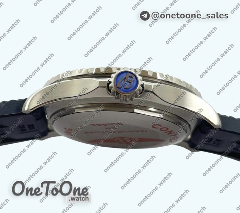 Реплика часов Breitling Superocean 42mm Blue Bezel White Dial Rubber Strap BLS Asia 2824