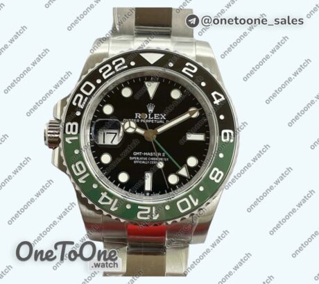Реплика часов Rolex T II 126720VTNR Stainless steel Green/Black Bezel Black Dial Oyster Bracelet CHS