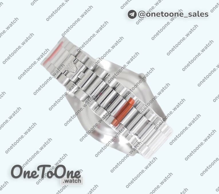 Реплика часов Rolex Day Date 40mm Stainless steel Top-tier Копия один в один Diamands Marker Blue Dial Stainless steel Bracelet