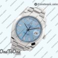 Реплика часов Rolex Day Date 40mm Stainless steel Top-tier Копия один в один Diamands Marker Blue Dial Stainless steel Bracelet