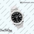 Реплика часов Rolex Day Date 40mm Stainless steel Top-tier Копия один в один Diamands Marker Black&Silver Dials Stainless steel Bracelet