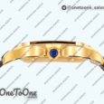 Реплика часов Cartier Santos de Cartier Yellow gold Top-tier Копия один в один White Dial Stainless steel SmartLinks Rubber MIYOTA 9015