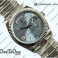 Реплика часов Rolex DayDate 40mm 228239 Увеличенный вес Stainless steel/tungsten Ice Blue Dial Roman Markers President Bracelet G