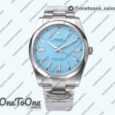 Реплика часов Rolex Oyster Perpetual 124300 41mm 904L Stainless steel Tiffany Blue Dial Bracelet