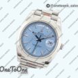 Реплика часов Rolex Day Date 40mm Stainless steel Top-tier Копия один в один Stick Marker Blue Dial Stainless steel Bracelet