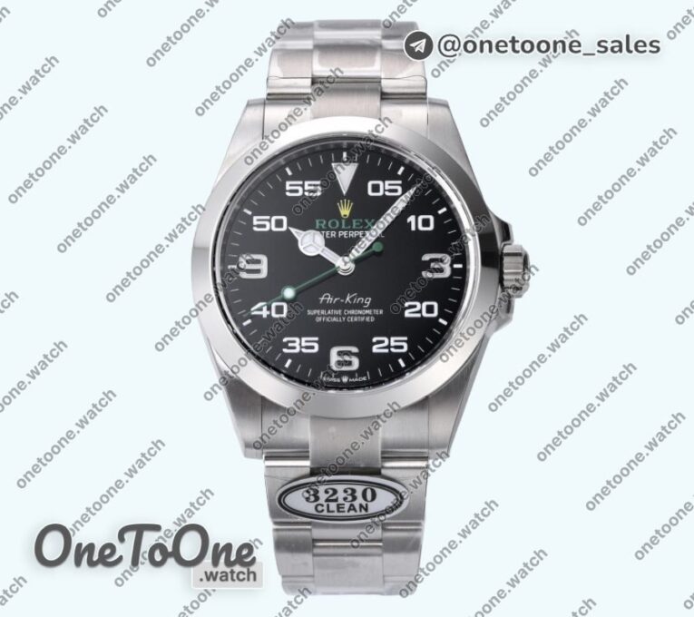 Реплика часов Rolex Air-King 126900 Top-tier Копия один в один 904L Steel Black Dial Stainless steel Bracelet