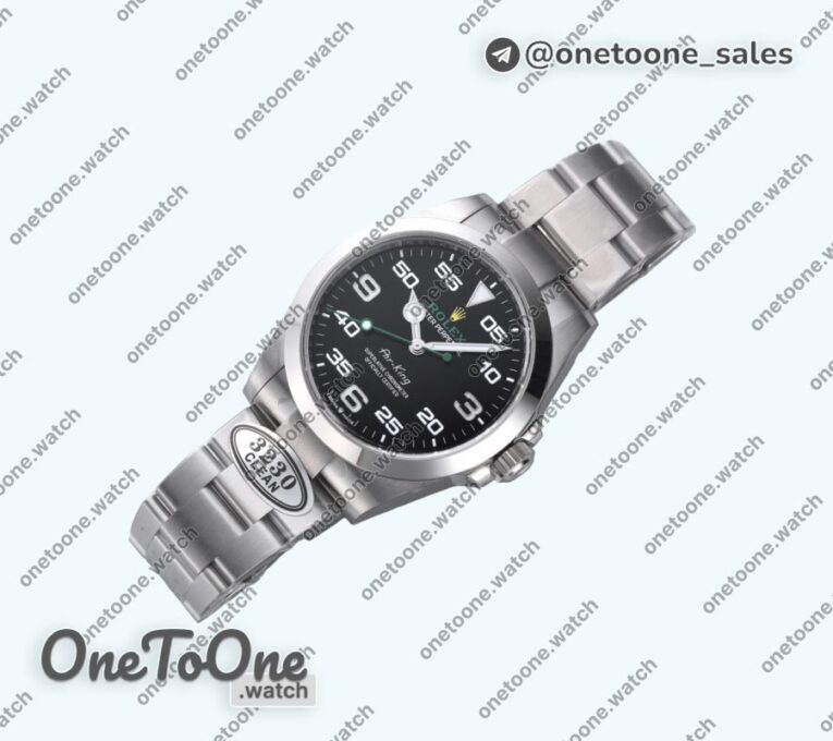 Реплика часов Rolex Air-King 126900 Top-tier Копия один в один 904L Steel Black Dial Stainless steel Bracelet