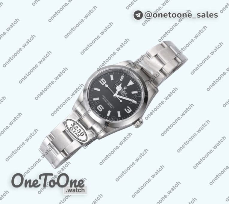 Реплика часов Rolex Explorer 124270 36mm 904L Steel Top-tier Копия один в один Black Dial Stainless steel Bracelet