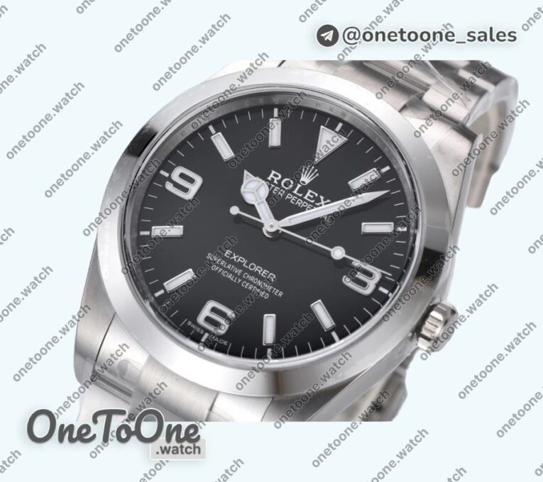Реплика часов Rolex Explorer I 214270 39mm Top-tier Копия один в один Black Dial Stainless steel Bracelet