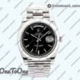 Реплика часов Rolex Day Date 40mm Stainless steel Top-tier Копия один в один Stick Marker Black Dial Stainless steel Bracelet