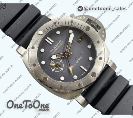 Реплика часов Panerai PAM1323 Y T Top-tier Копия один в один Dark Gray Dial on Black Rubber Strap P9011