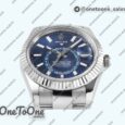 Реплика часов Rolex Sky-Dweller 326934 904L Stainless steel Top-tier Копия один в один Blue Dial on Stainless steel Bracelet Asian 2824