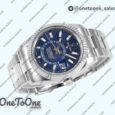 Реплика часов Rolex Sky-Dweller 326934 904L Stainless steel Top-tier Копия один в один Blue Dial on Stainless steel Bracelet Asian 2824