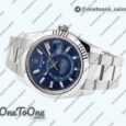 Реплика часов Rolex Sky-Dweller 326934 904L Stainless steel Top-tier Копия один в один Blue Dial on Stainless steel Bracelet Asian 2824