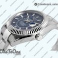 Реплика часов Rolex Sky-Dweller 326934 904L Stainless steel Top-tier Копия один в один Blue Dial on Stainless steel Bracelet Asian 2824