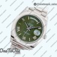 Реплика часов Rolex Day Date 40mm Stainless steel Top-tier Копия один в один Roman Marker Blue&Green&White Dials Stainless steel Bracelet