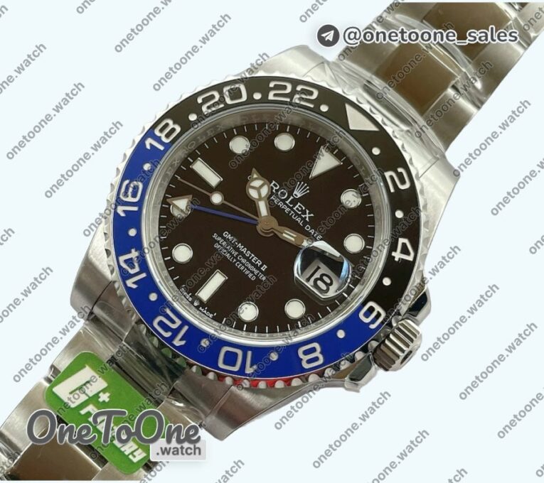Реплика часов Rolex T II 126710 Black/Blue Bezel 904L Stainless steel Black Dial Oyster Bracelet C+F CHS