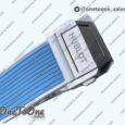 Реплика часов Hublot Hublot Big Bang Unico Blue/White Ceramic Top-tier Копия один в один Skeleton Dial on Blue/White Rubber Strap