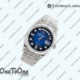 Реплика часов Rolex Day Date 36mm Stainless steel Top-tier Копия один в один Diamonds Marker Blue Dial Bracelet