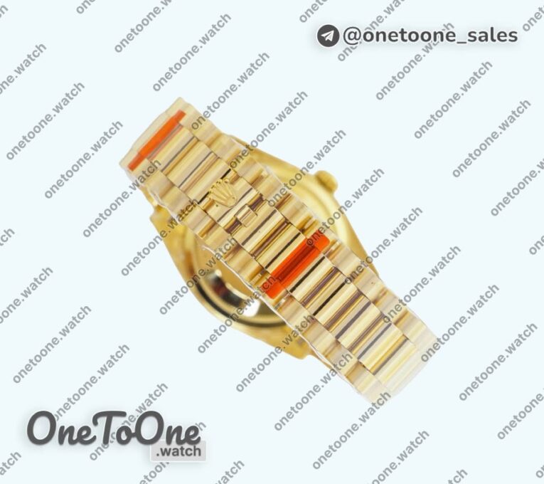 Реплика часов Rolex Day Date 36mm Yellow gold Top-tier Копия один в один Diamonds Marker Brown Dial Bracelet