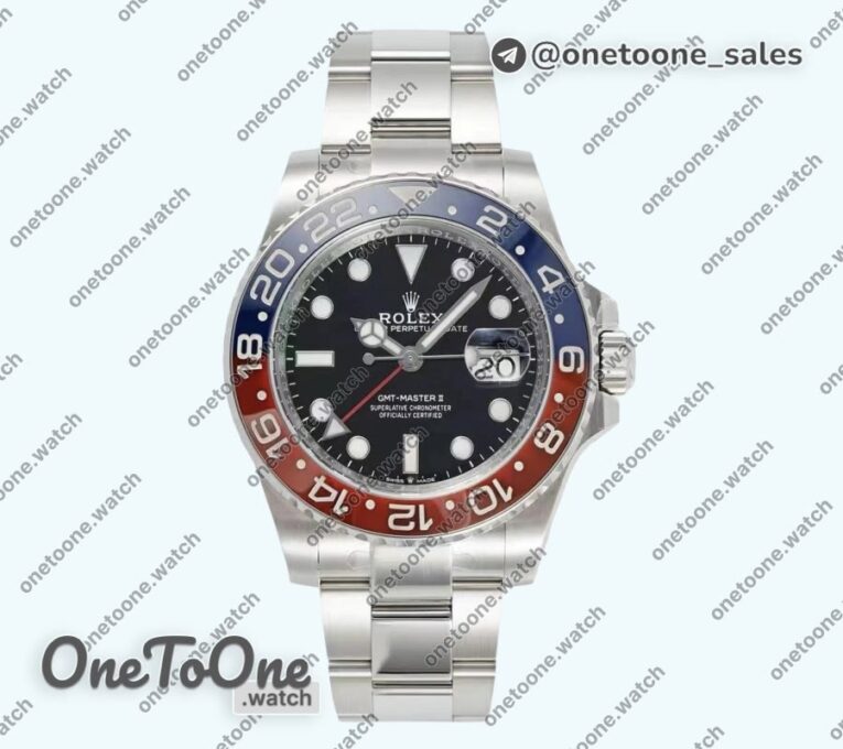 Реплика часов Rolex T Master II 126710 BLRO Pepsi 904L Stainless steel Top-tier Копия один в один Black Dial Oyster Bracelet C+F CHS