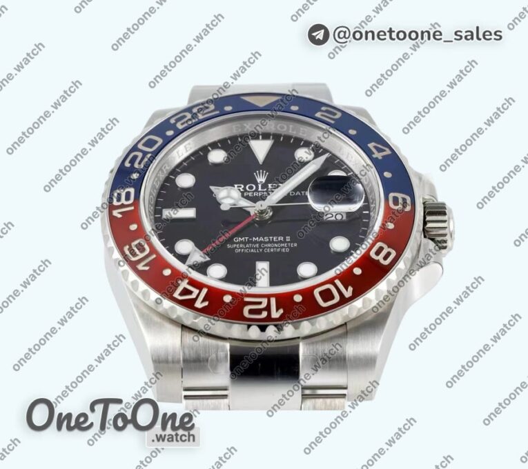 Реплика часов Rolex T Master II 126710 BLRO Pepsi 904L Stainless steel Top-tier Копия один в один Black Dial Oyster Bracelet C+F CHS