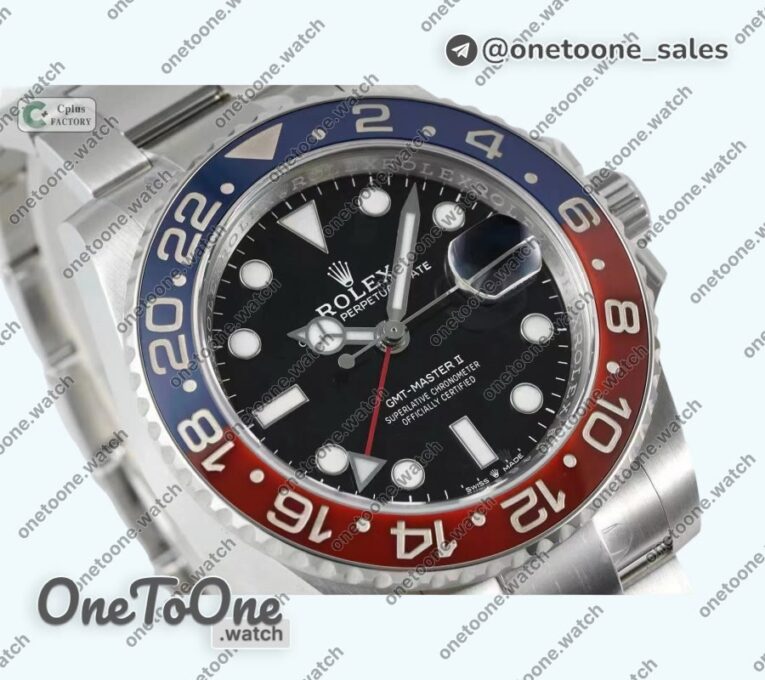 Реплика часов Rolex T Master II 126710 BLRO Pepsi 904L Stainless steel Top-tier Копия один в один Black Dial Oyster Bracelet C+F CHS
