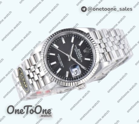 Реплика часов Rolex DateJust 36 126234 Top-tier Копия один в один 904L Steel Black Stick Dial on Jubilee Bracelet