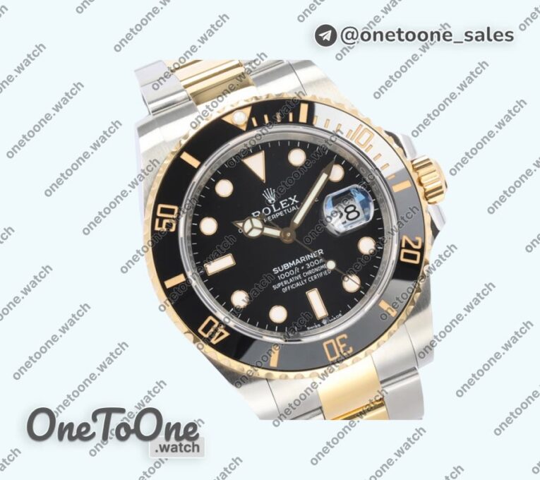Реплика часов Rolex Submariner 116613LN Stainless steel/Yellow gold Black Dial