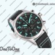 Реплика часов Iwc Pilot IW388108 41 “MERCEDES-AMG PETRONAS FOULA ONE™ TEAM” Black Dial Green Numbers TWF