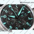 Реплика часов Iwc Pilot IW388108 41 “MERCEDES-AMG PETRONAS FOULA ONE™ TEAM” Black Dial Green Numbers TWF