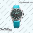 Реплика часов Iwc Pilot IW388108 41 “MERCEDES-AMG PETRONAS FOULA ONE™ TEAM” Black Dial Green Numbers TWF